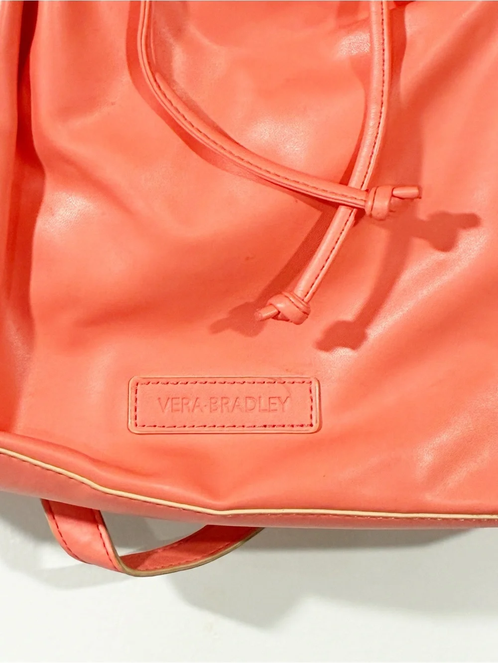 Vera Bradley Coral Drawstring Backpack Handbag